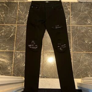 Amiri jeans mx1 bandana black